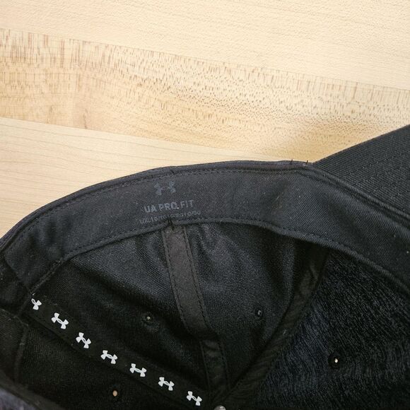 Under Armour UA Pro Fit Black Stretch Hat Cap L XL Athletic Golf Vented Running - Picture 6 of 6